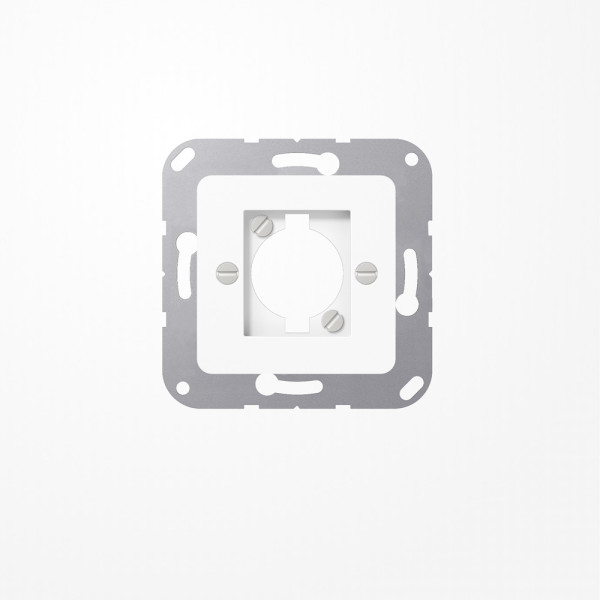 Jung 168-1WW Abdeckung für Lautsprecher-Buchse, für XLR-Steckverbinder (D-Serie) 1fach, Thermoplast, 50x50 mm, alpinweiß