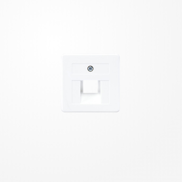 Jung 169-1UAEWW Abdeckung für IAE/UAE-Anschlussdosen 1x8-polig, Thermoplast, 50x50 mm, alpinweiß