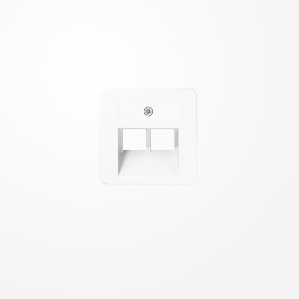 Jung 169-2UAEWW Abdeckung für IAE/UAE-Anschlussdosen 2x8-polig, Thermoplast, 50x50 mm, alpinweiß