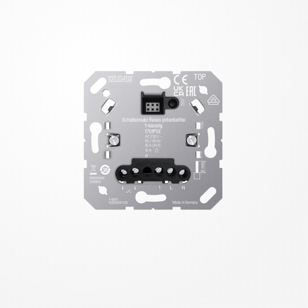 Jung 1701PSE Schalteinsatz Relais potentialfrei, 1-kanalig, mit Nebenstelleneingang
