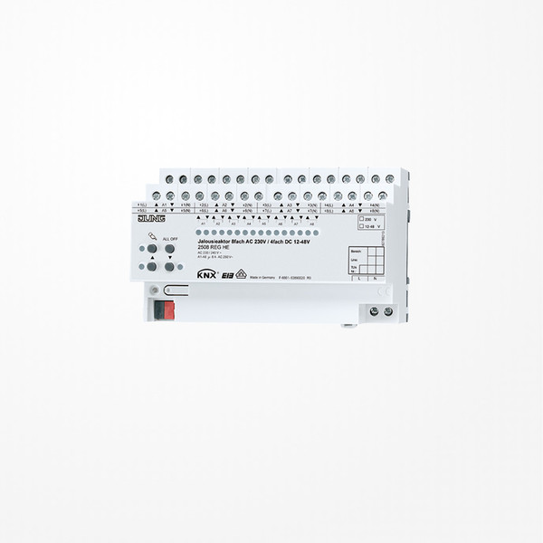 Jung 2508REGHE KNX Jalousieaktor 8fach AC 110-230 V, 4fach DC 12-48 V