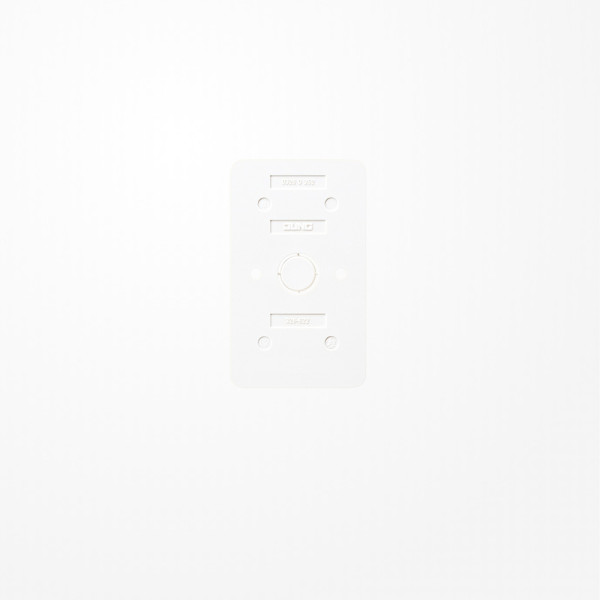 Jung 328-622WW Bodenplatte 2fach, AP 600, alpinweiß