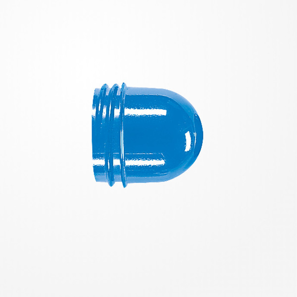 Jung 37BL Schraubhaube hoch, für Leuchtmittel mit max. 54mm Gesamtlänge, Thermoplast, blau