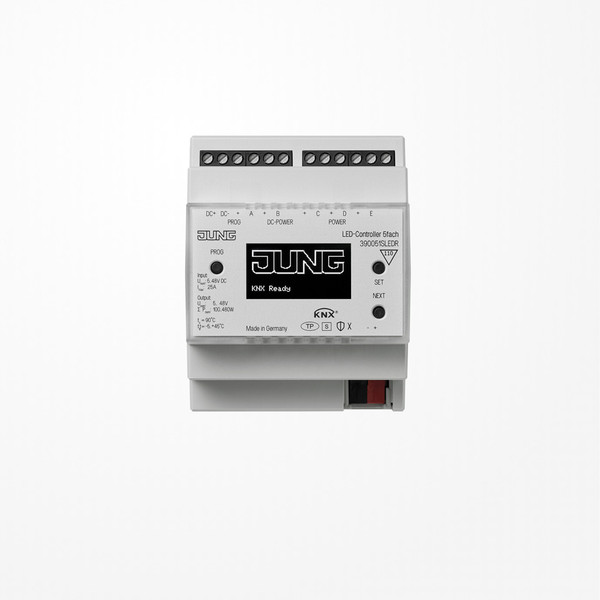 Jung 390051SLEDR KNX LED-Controller 5fach DC 5 ... 48 V, REG 4 TE, Secure