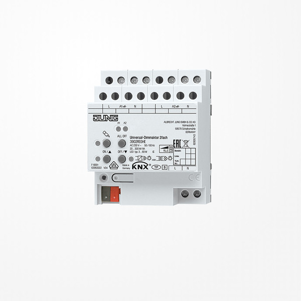 Jung 3902REGHE KNX LED-Universal-Dimmaktor, AC 110 ... 230 V ~, 50/60 Hz, 4 TE