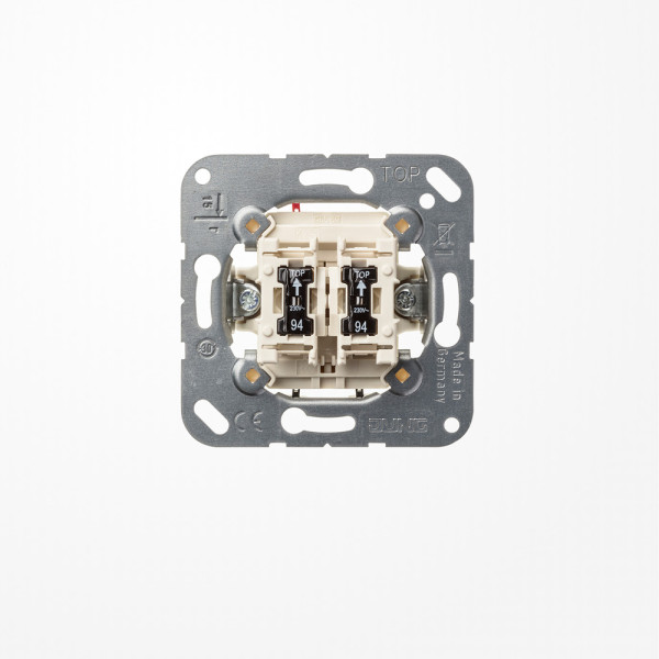 Jung 505U5 Wippschalter (Einsatz) 10 AX 250 V~, Serien mit 2 Glimmlampen Art.-Nr.: 94