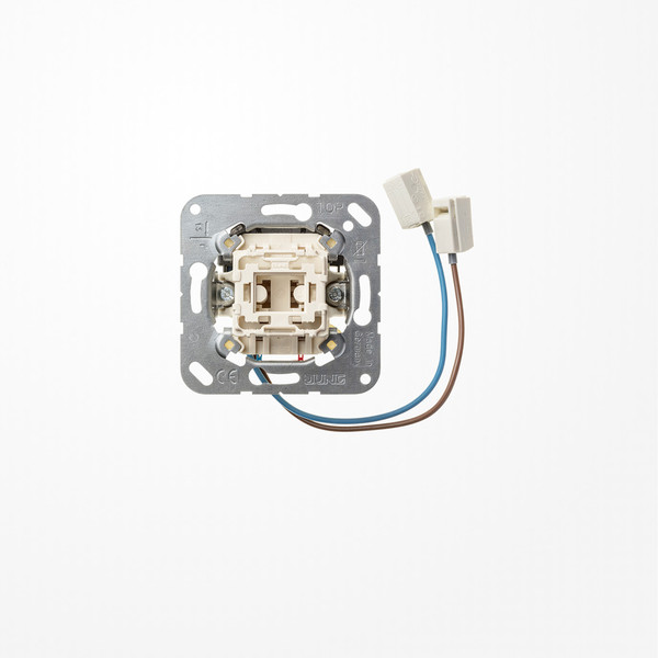 Jung 533U-LEDW Taster mit LED-Einsatz 250 V ~, 1-pol. Wechsler mit N-Klemme