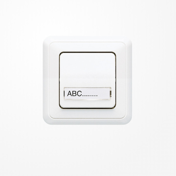 Jung 5560NAWW Abdeckung, mit Schriftfeld, mit Rahmen, Duroplast, ST 550, alpinweiß