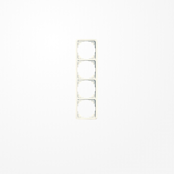 Jung 5584 Rahmen 4fach, senkrechte und waagerechte Montage, Duroplast, ST 550, weiß