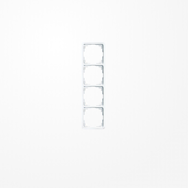 Jung 5584WW Rahmen 4fach, senkrechte und waagerechte Montage, Duroplast, ST 550, alpinweiß