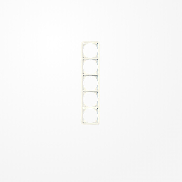 Jung 5585 Rahmen 5fach, senkrechte und waagerechte Montage, Duroplast, ST 550, weiß