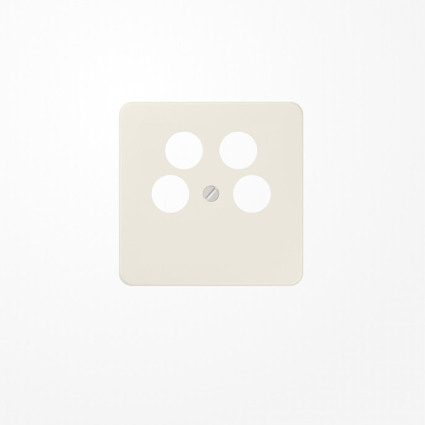 Jung 561-4SAT2 Abdeckung für 4-Loch SAT-TV-Steckdose (Axing) 4fach, Thermoplast, Serie CD, weiß