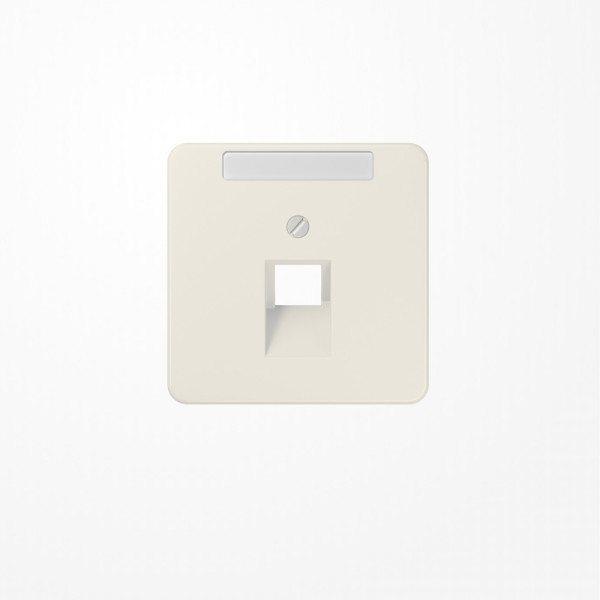 Jung 569-1NAUA Abdeckung für IAE/UAE-Anschlussdosen, 1x8-polig, mit Schriftfeld, Serie CD, weiß