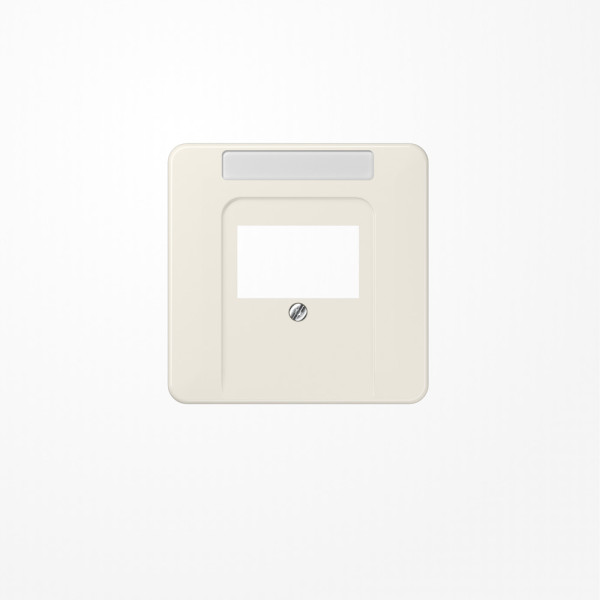 Jung 569TNA Abdeckung für TAE-Anschlussdosen, 1fach, mit Schriftfeld, Serie CD, weiß