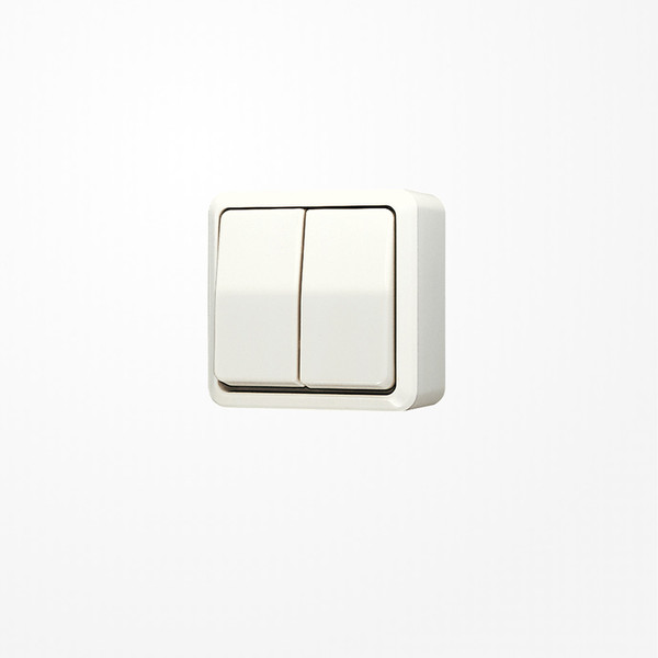 Jung 605A Wippschalter (Einsatz), Serien, 10 AX 250 V ~, AP 600, weiß