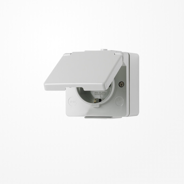 Jung 620W SCHUKO-Steckdose, 16 A 250 V ~, IP 44, WG 600