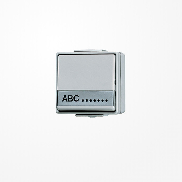 Jung 631NAW Taster, 1-pol. Schließer, mit Schriftfeld, IP 44, WG 600