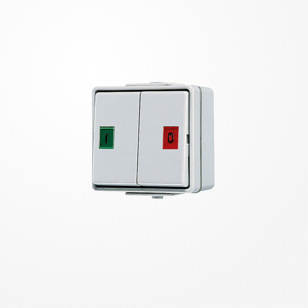 Jung 639W Doppeltaster, 2 Wechsler, 10 A 250 V ~, IP 44, WG 600