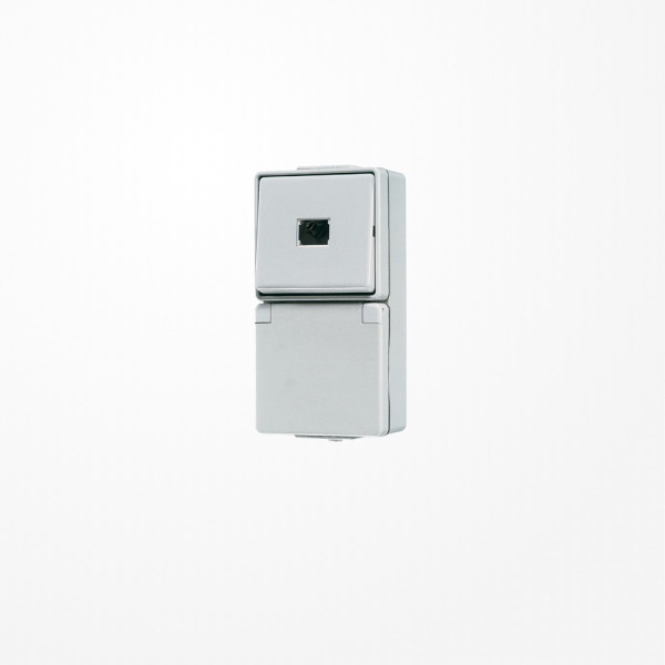 Jung 671W SCHUKO-Steckdose 16 A 250 V ~ mit Taster 10 A 250 V ~ (ohne Kalotte), WG 600