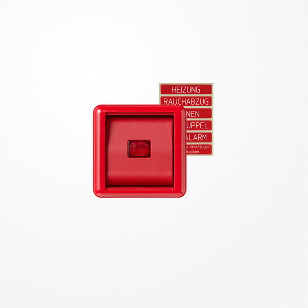 Jung 860WGLRT Abdeckung mit Glasscheibe, WG 800, rot