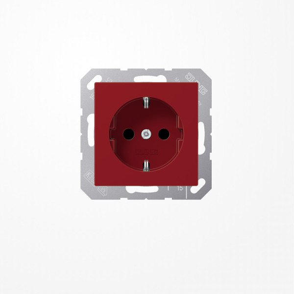Jung A1520BFRT SCHUKO-Steckdose, 16 A 250 V ~, Thermoplast, Serie A, rot