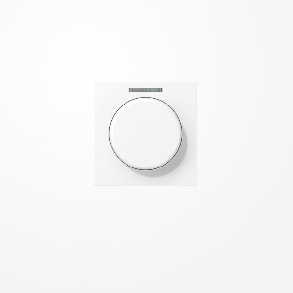 Jung A1540BFKO5WWM Abdeckung mit Lichtleiter für KNX Drehsensor, Duroplast lackiert, Serie A, schneeweiß matt