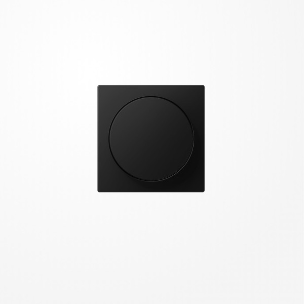 Jung A1740BFSWM Abdeckung mit Drehknopf, Thermoplast lackiert, Serie A, graphitschwarz matt