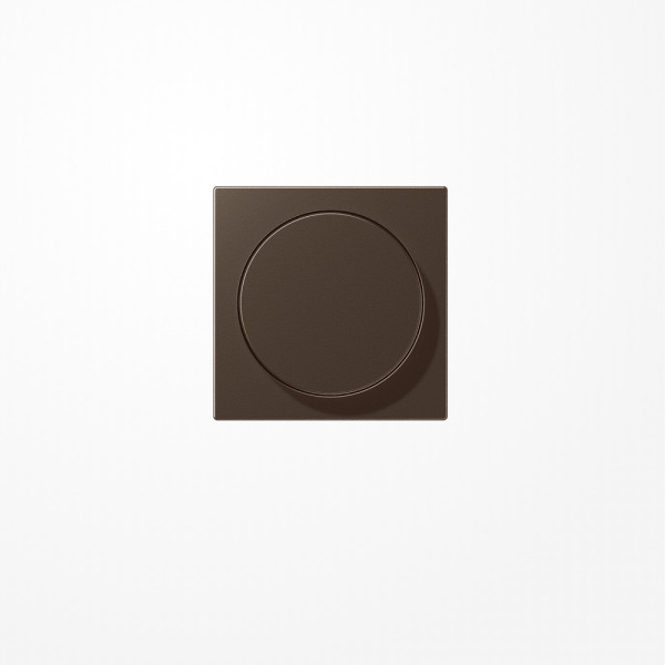 Jung A1740MO Abdeckung mit Drehknopf, Duroplast lackiert, Serie A, mokka