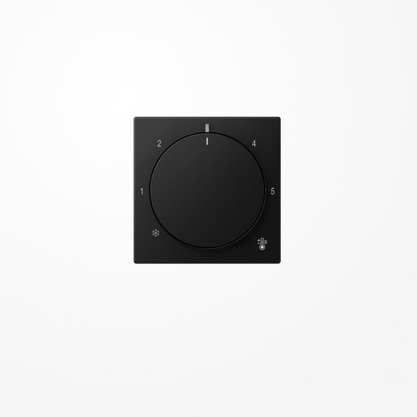 Jung A1749BFSWM Abdeckung für Thermostat, Thermoplast lackiert, Serie A, graphitschwarz matt