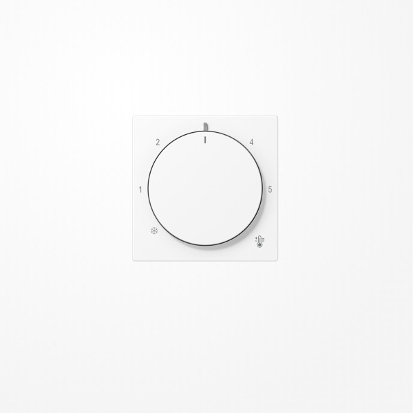 Jung A1749BFWWM Abdeckung für Thermostat, Thermoplast lackiert, Serie A, schneeweiß matt