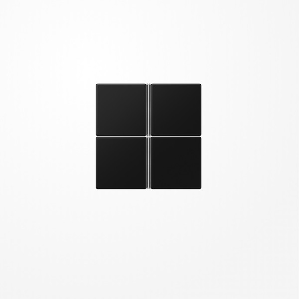 Jung A404TSASWM Tastensatz 4fach, F40, Serie A, graphitschwarz matt