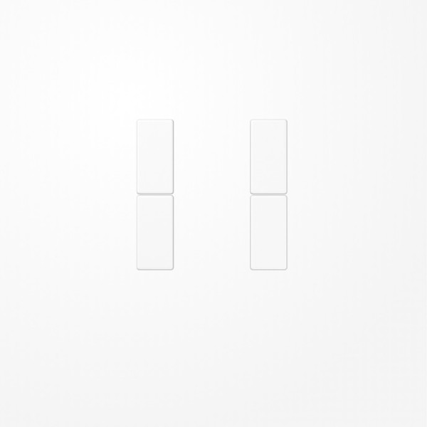 Jung A502TSAWW Tastensatz 2fach, F50, Serie AS/A, alpinweiß