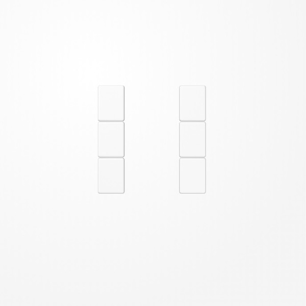 Jung A503TSAWW Tastensatz 3fach, F50, Serie AS/A, alpinweiß