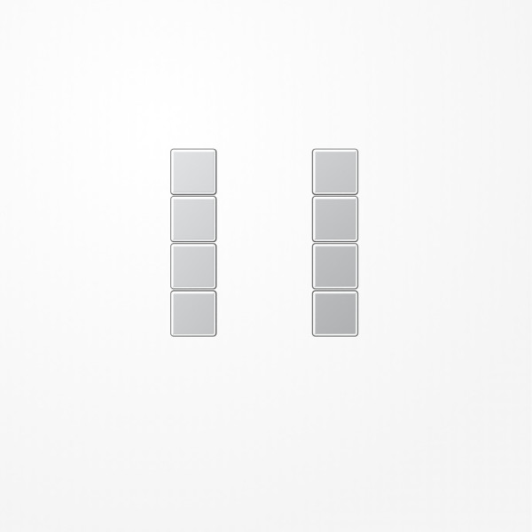 Jung A504TSAAL Tastensatz 4fach, F50, Serie A, aluminium