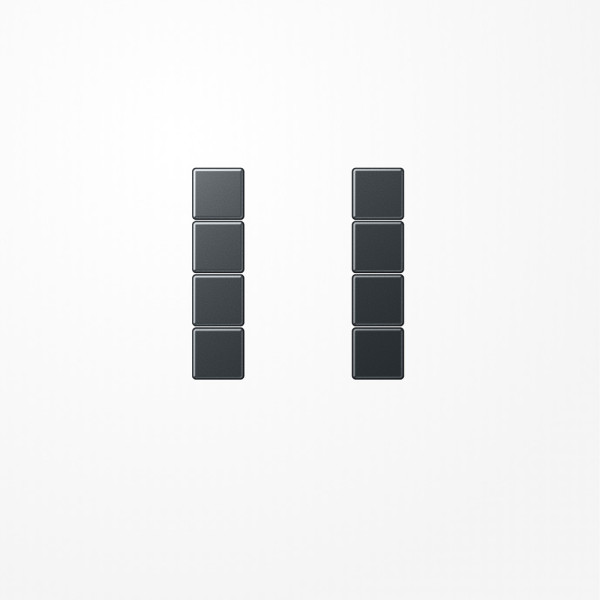 Jung A504TSAANM Tastensatz 4fach, F50, Serie A, anthrazit matt