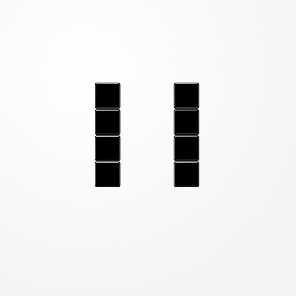 Jung A504TSASW Tastensatz 4fach, F50, Serie A, schwarz