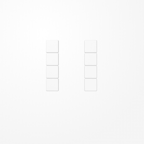 Jung A504TSAWW Tastensatz 4fach, F50, Serie AS/A, alpinweiß