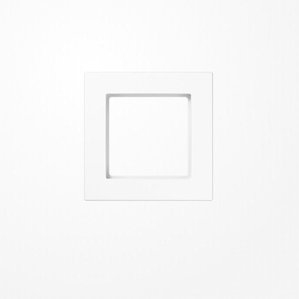 Jung A5581BFWW Rahmen 1fach, senkrechte und waagerechte Montage, Thermoplast, A 550, alpinweiß