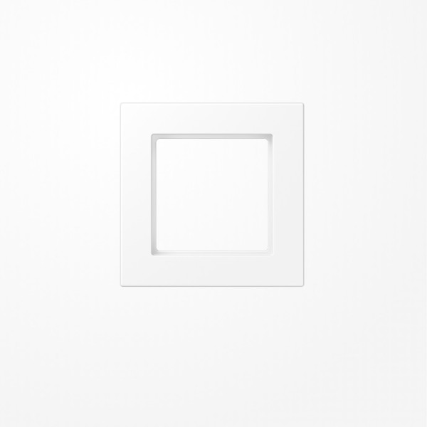 Jung A5581BFWWM Rahmen 1fach, senkrechte und waagerechte Montage, Thermoplast lackiert, A 550, schneeweiß matt