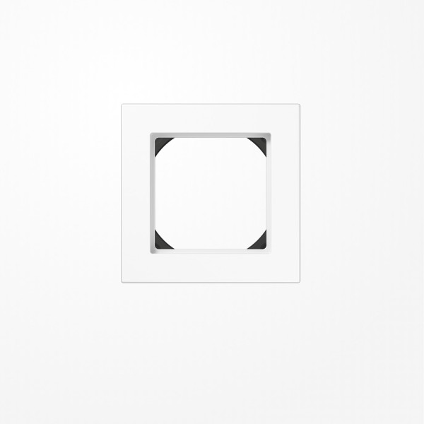 Jung A5581HBFWW Rahmen 28 mm Aufbauhöhe 1fach, senkrechte und waagerechte Montage, Thermoplast, A 550, alpinweiß