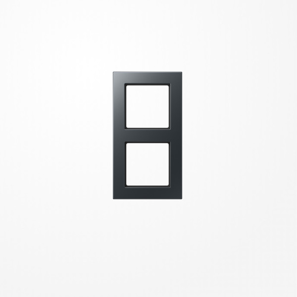 Jung A5582BFANM Rahmen 2fach, senkrechte und waagerechte Montage, Thermoplast lackiert, A 550, anthrazit matt