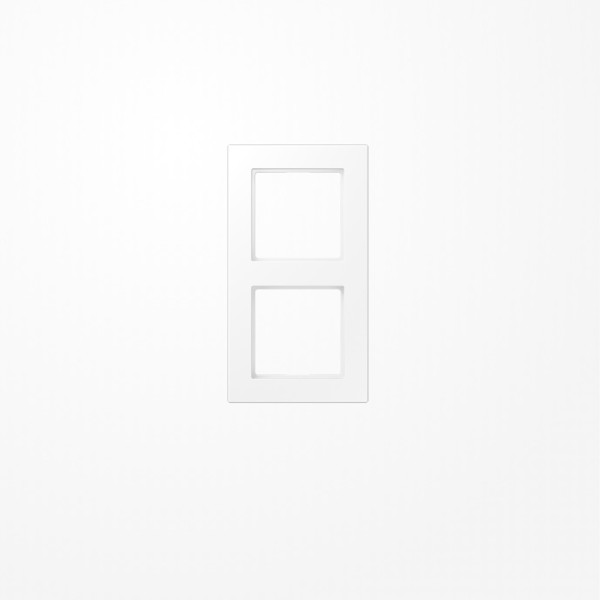 Jung A5582BFWWM Rahmen 2fach, senkrechte und waagerechte Montage, Thermoplast lackiert, A 550, schneeweiß matt