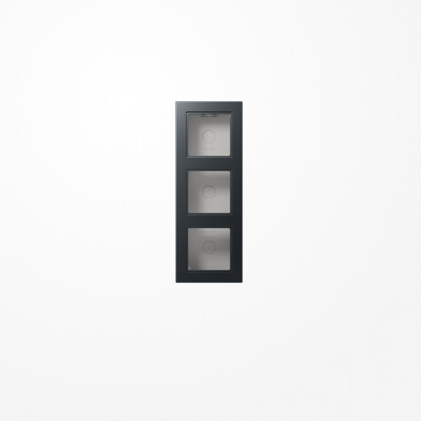 Jung A5583BFAANM Aufputz-Kappe 3fach, Thermoplast lackiert, Serie A, anthrazit matt