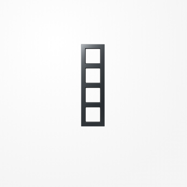 Jung A5584BFANM Rahmen 4fach, senkrechte und waagerechte Montage, Thermoplast lackiert, A 550, anthrazit matt