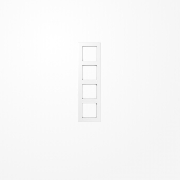 Jung A5584BFWW Rahmen 4fach, senkrechte und waagerechte Montage, Thermoplast, A 550, alpinweiß