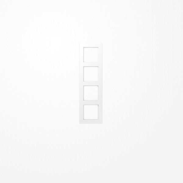 Jung A5584BFWWM Rahmen 4fach, senkrechte und waagerechte Montage, Thermoplast lackiert, A 550, schneeweiß matt