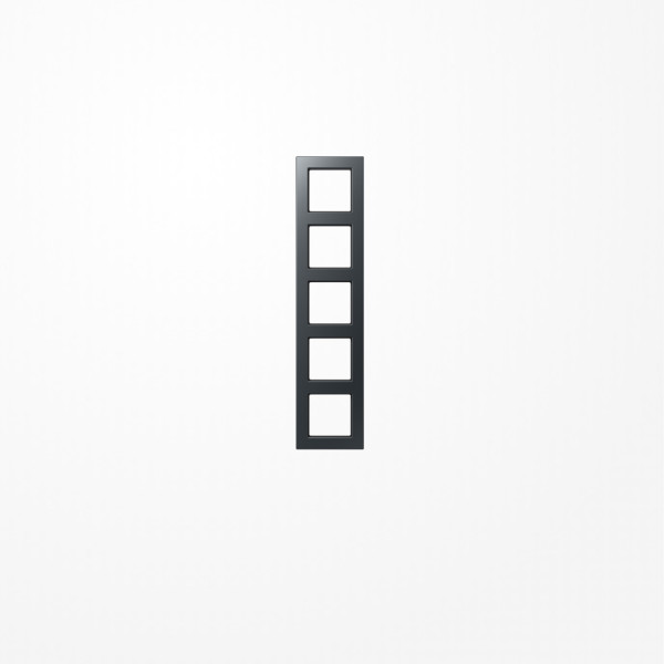 Jung A5585BFANM Rahmen 5fach, senkrechte und waagerechte Montage, Thermoplast lackiert, A 550, anthrazit matt