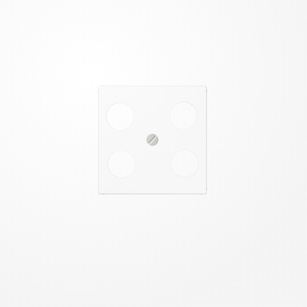 Jung A561-4SAT1WW Abdeckung für 4-Loch SAT-TV-Steckdose (Hirschmann) 1fach, Thermoplast, Serie AS/A, alpinweiß