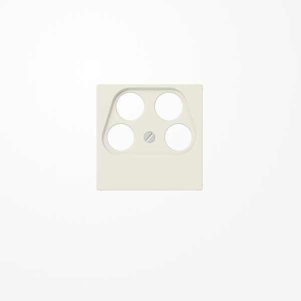 Jung A561-4SAT2 Abdeckung für 4-Loch SAT-TV-Steckdose (Axing) 4fach, Thermoplast, Serie AS, weiß