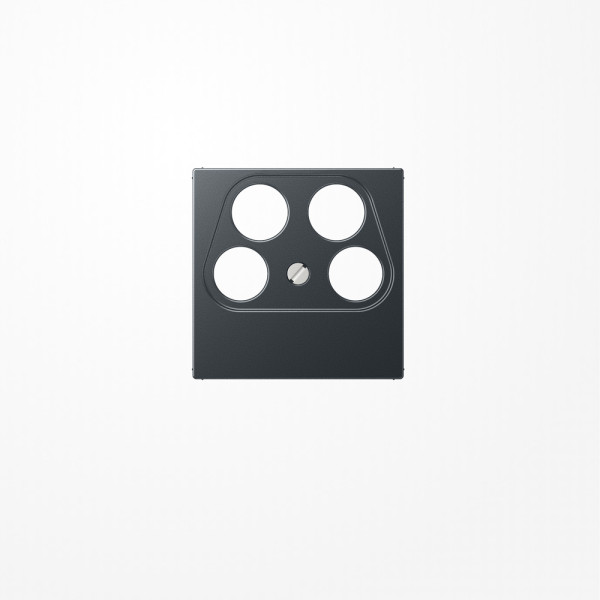 Jung A561-4SAT2ANM Abdeckung für 4-Loch SAT-TV-Steckdose (Axing) 4fach, Thermoplast lackiert, Serie A, anthrazit matt